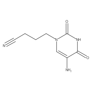 4-(5-Amino-2,4-dioxo-1,2,3,4-tetrahydropyrimidin-1-yl)butanenitrile结构式