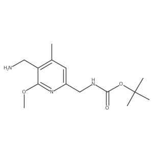 Tert-butyl ((5-(aminomethyl)-6-methoxy-4-methylpyridin-2-yl)methyl)carbamate结构式