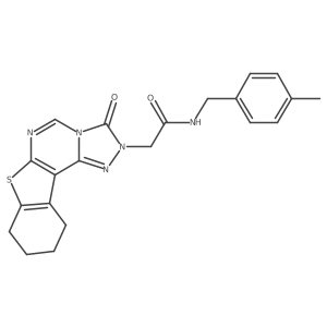 N-(4-methylbenzyl)-2-(3-oxo-8,9,10,11-tetrahydro[1]benzothieno[3,2-e][1,2,4]triazolo[4,3-c]pyrimidin-2(3H)-yl)acetamide结构式