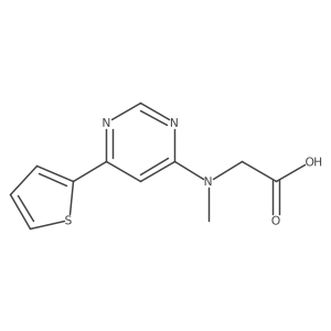 2-{Methyl[6-(thiophen-2-yl)pyrimidin-4-yl]amino}acetic acid结构式