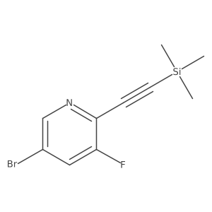 5-Bromo-3-fluoro-2-(2-trimethylsilylethynyl)pyridine结构式