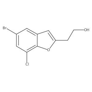 2-(5-Bromo-7-chlorobenzofuran-2-yl)ethanol Structure
