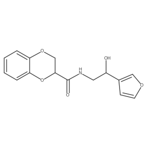 N-(2-(furan-3-yl)-2-hydroxyethyl)-2,3-dihydrobenzo[b][1,4]dioxine-2-carboxamide结构式