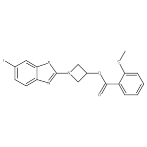 1-(6-Fluorobenzo[d]thiazol-2-yl)azetidin-3-yl 2-(methylthio)benzoate结构式
