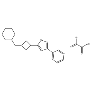 5-(1-(Cyclohexylmethyl)azetidin-3-yl)-3-(pyridin-3-yl)-1,2,4-oxadiazole oxalate结构式