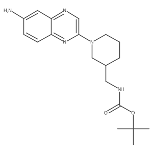 Tert-butyl ((1-(6-aminoquinoxalin-2-yl)piperidin-3-yl)methyl)carbamate结构式