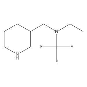 N-(piperidin-3-ylmethyl)-N-(trifluoromethyl)ethanamine结构式