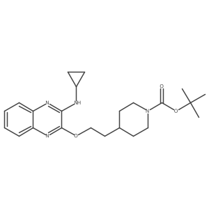 tert-Butyl 4-(2-((3-(cyclopropylamino)quinoxalin-2-yl)oxy)ethyl)piperidine-1-carboxylate结构式