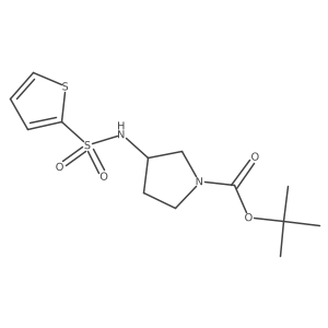 (R)-tert-butyl 3-(thiophene-2-sulfonamido)pyrrolidine-1-carboxylate结构式