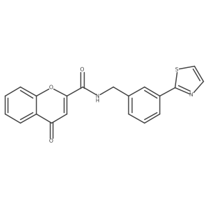 4-oxo-N-(3-(thiazol-2-yl)benzyl)-4H-chromene-2-carboxamide结构式