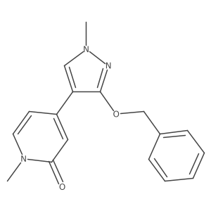4-(3-(Benzyloxy)-1-methyl-1H-pyrazol-4-yl)-1-methylpyridin-2(1h)-one Structure