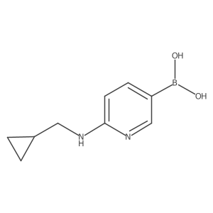 B-[6-[(Cyclopropylmethyl)amino]-3-pyridinyl]boronic acid结构式
