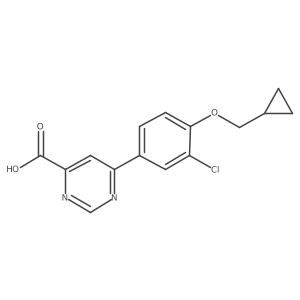 6-[3-Chloro-4-(cyclopropylmethoxy)phenyl]-4-pyrimidinecarboxylic acid Structure