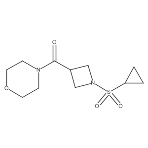 (1-(Cyclopropylsulfonyl)azetidin-3-yl)(morpholino)methanone结构式