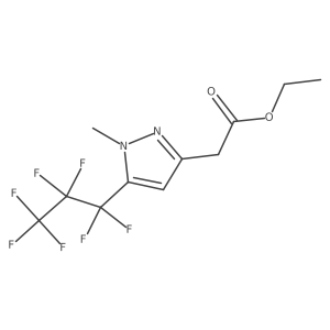 Ethyl [5-(heptafluoropropyl)-1-methyl-1H-pyrazol-3-yl]acetate结构式