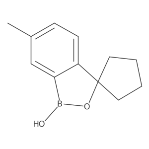 6-methyl-1H-spiro[2,1-benzoxaborole-3,1'-cyclopentane]-1-ol结构式
