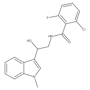 2-chloro-6-fluoro-N-[2-hydroxy-2-(1-methyl-1H-indol-3-yl)ethyl]benzamide结构式