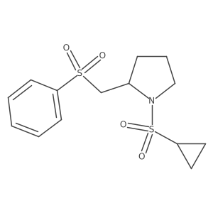 1-(Cyclopropylsulfonyl)-2-((phenylsulfonyl)methyl)pyrrolidine结构式