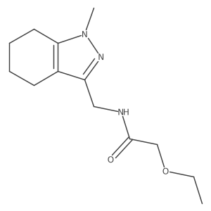2-ethoxy-N-((1-methyl-4,5,6,7-tetrahydro-1H-indazol-3-yl)methyl)acetamide结构式
