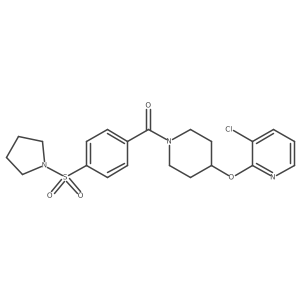 (4-((3-Chloropyridin-2-yl)oxy)piperidin-1-yl)(4-(pyrrolidin-1-ylsulfonyl)phenyl)methanone Structure