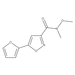 5-(furan-2-yl)-N-methoxy-N-methylisoxazole-3-carboxamide结构式