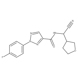 N-[Cyano(oxolan-3-yl)methyl]-2-(4-fluorophenyl)triazole-4-carboxamide Structure
