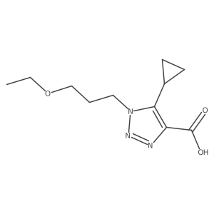 5-Cyclopropyl-1-(3-ethoxypropyl)-1h-1,2,3-triazole-4-carboxylic acid Structure