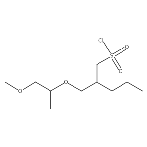 2-(((1-Methoxypropan-2-yl)oxy)methyl)pentane-1-sulfonyl chloride结构式
