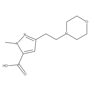 1-methyl-3-[2-(morpholin-4-yl)ethyl]-1H-pyrazole-5-carboxylic acid Structure