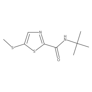 N-(1,1-dimethylethyl)-5-(methylthio)-2-thiazolecarboxamide结构式