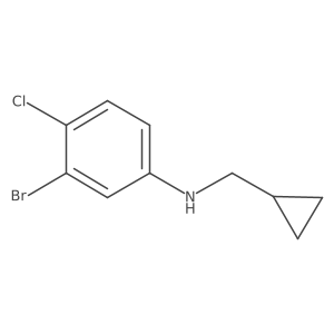 3-bromo-4-chloro-N-(cyclopropylmethyl)aniline Structure