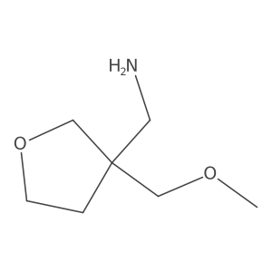 [3-(Methoxymethyl)oxolan-3-yl]methanamine结构式