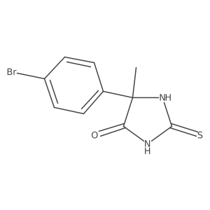 4-(4-bromophenyl)-4-methyl-2-sulfanyl-4,5-dihydro-1H-imidazol-5-one结构式