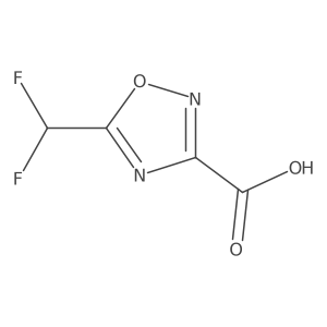 5-(Difluoromethyl)-1,2,4-oxadiazole-3-carboxylic acid结构式