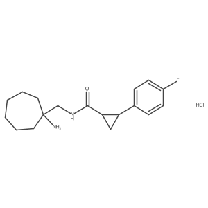 N-[(1-aminocycloheptyl)methyl]-2-(4-fluorophenyl)cyclopropane-1-carboxamide hydrochloride Structure