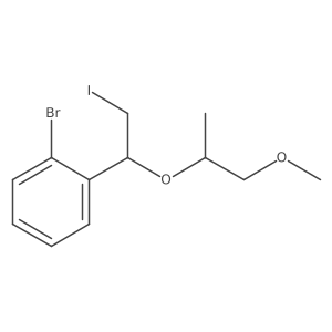 1-Bromo-2-{2-iodo-1-[(1-methoxypropan-2-yl)oxy]ethyl}benzene结构式