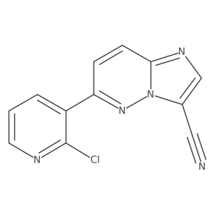 6-(2-Chloro-3-pyridinyl)imidazo[1,2-b]pyridazine-3-carbonitrile结构式