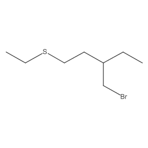 3-(Bromomethyl)-1-(ethylsulfanyl)pentane结构式