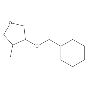 3-(Cyclohexylmethoxy)-4-iodooxolane结构式