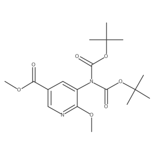 Methyl 5-[bis(tert-butoxycarbonyl)amino]-6-methoxynicotinate Structure