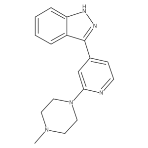3-[2-(4-Methyl-1-piperazinyl)-4-pyridinyl]-1H-indazole结构式
