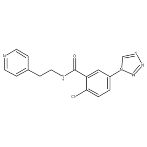 2-chloro-N-[2-(4-pyridyl)ethyl]-5-(1H-1,2,3,4-tetraazol-1-yl)benzamide Structure