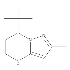 7-tert-butyl-2-methyl-4H,5H,6H,7H-pyrazolo[1,5-a]pyrimidine结构式