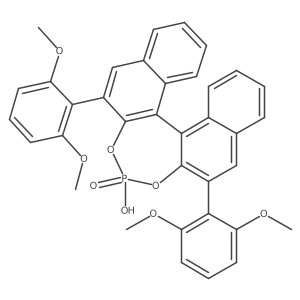 (11bR)-2,6-Bis(2,6-dimethoxyphenyl)-4-hydroxydinaphtho[2,1-d:1',2'-f][1,3,2]dioxaphosphepine 4-oxide结构式