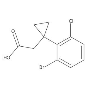 2-[1-(2-Bromo-6-chlorophenyl)cyclopropyl]acetic acid Structure