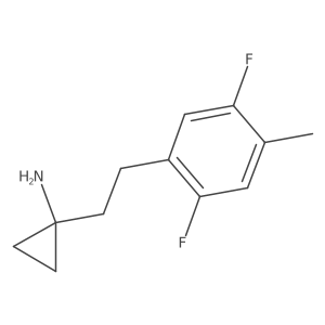 1-[2-(2,5-Difluoro-4-methylphenyl)ethyl]cyclopropan-1-amine结构式