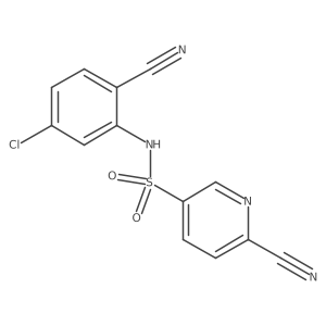 N-(5-chloro-2-cyanophenyl)-6-cyanopyridine-3-sulfonamide结构式