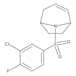 (1R,5S)-8-((3-chloro-4-fluorophenyl)sulfonyl)-8-azabicyclo[3.2.1]oct-2-ene Structure