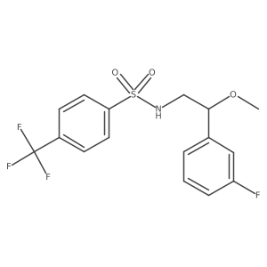 N-(2-(3-fluorophenyl)-2-methoxyethyl)-4-(trifluoromethyl)benzenesulfonamide结构式