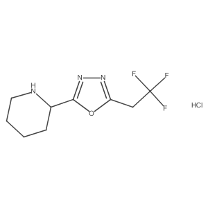 2-[5-(2,2,2-Trifluoroethyl)-1,3,4-oxadiazol-2-yl]piperidine hydrochloride Structure